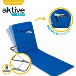 AKTIVE Matelas De Camping Pliable, Dossier Multipositions, Bleu 9 AKTIVE Matelas De Camping Pliable, Dossier Multipositions, Bleu -Pêche Promotion Boutique aktive matelas de camping pliable dossier multipositions bleu 2