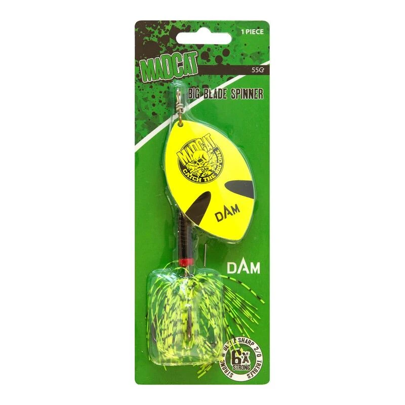 CUILLER PECHE DU SILURE MADCAT BIGBLADE SPIN 55GR FLUO 4 CUILLER PECHE DU SILURE MADCAT BIGBLADE SPIN 55GR FLUO – Image 2