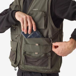 GILET De Pêche 500 Kaki -Pêche Promotion Boutique gilet de peche 500 kaki 2