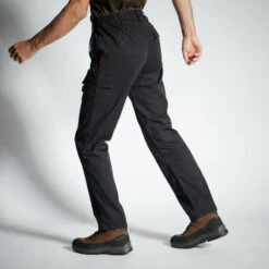 PANTALON CARGO RESISTANT STEPPE 300 NOIR -Pêche Promotion Boutique pantalon cargo resistant steppe 300 noir 2