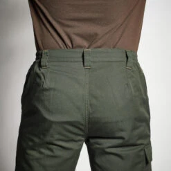 PANTALON CHASSE CHAUD VERT 100 -Pêche Promotion Boutique pantalon chasse chaud vert 100 4
