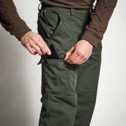 PANTALON CHASSE CHAUD VERT 100 -Pêche Promotion Boutique pantalon chasse chaud vert 100 6