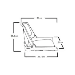 SIÈGE PILOTE RABATTABLE BLANC -Pêche Promotion Boutique siege pilote rabattable blanc 5